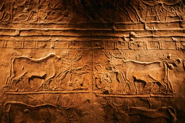 Relief aus dem Grab von Meryre (Merera), Hohepriester des Aten in Akhetaten, 2001 (Foto)