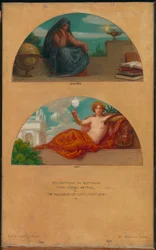 Der Fortschritt der Zivilisation: Wissenschaft und Kunst Wandbildstudie, State Capitol, Des Moines, Iowa