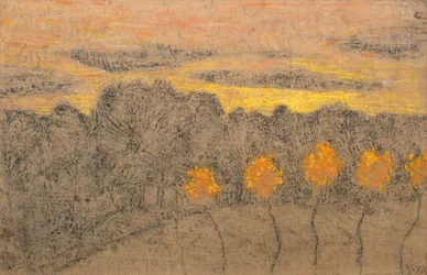 Landschaft mit gelben Bäumen, 1893-1895