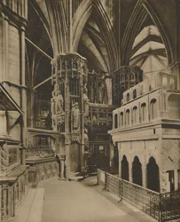 Das Heiligtum von Edward dem Bekenner hinter dem Hochaltar, ca. 1935