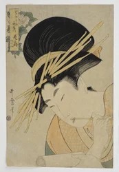 Kurtisane Hanaogi aus dem Ogiya-Haus, 1801