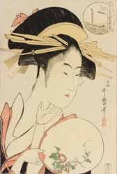 Kisegawa von der Matsubaya, aus der Serie Vergleich der Reize von fünf Schönheiten, ca. 1795