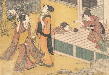 Neujahrsspiele, aus dem gedruckten Buch Blumen der vier Jahreszeiten Shiki no hana, 1801