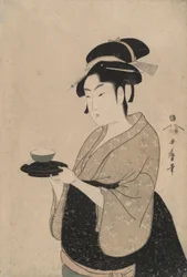 Okita, ein Teehäuschen-Mädchen