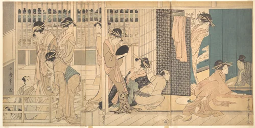 Szene im Yoshiwara