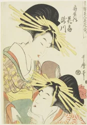 Die Kurtisanen Hanao_gi und Takigawa vom O_giya-Haus, ca. 1805