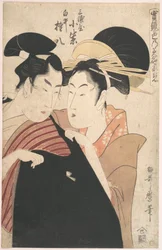 Das Liebespaar Miura-ya Komurasaki und Shirai Gonpachi