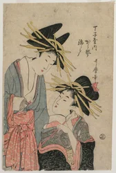 Die Kurtisanen Karagoto und Nishikido von Chojiya