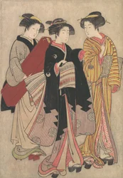 Zwei Geishas beim Spazierengehen, 1739-1820