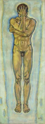 Männlicher Akt in Gelb und Blau, ca. 1913