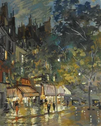 Café in Paris bei Nacht, 1936