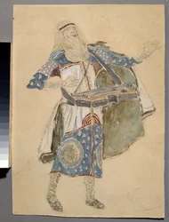 Kostümentwurf für die Oper Ruslan und Ljudmila von M. Glinka