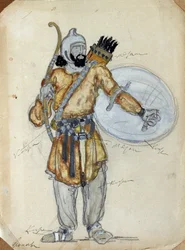 Kostümentwurf für die Oper "Fürst Igor" von Alexander Borodin