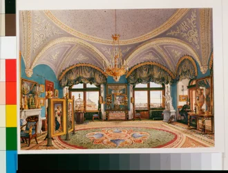 Interieur des Winterpalastes: Das Eckwohnzimmer von Kaiser Nikolaus I.