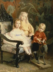 Porträt der Stasov-Kinder, frühe 1870er Jahre