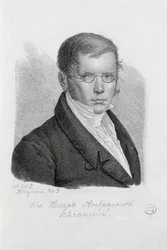 Porträt des Dichterprinzen Pyotr Andreyevich Vyazemsky 1792-1878