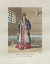 Tatarisches Mädchen. Aus Les peuples de la Russie, 1812