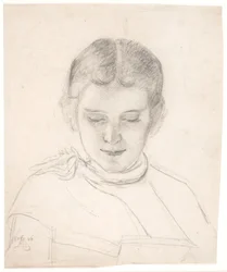 Die Schwester des Künstlers, Elizabeth Zahrtmann, lesend