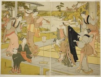 Oboshi Yuranosuke im Ichiriki-Teestube, aus Szene VII im Lagerhaus der treuen Gefolgsleute