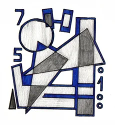 Abstrakte Kunstzeichnung Skizze 57