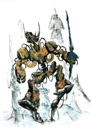 Konzept-Roboter-Krieger