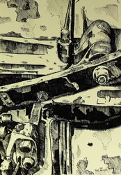 Dunkle Industrieanlage