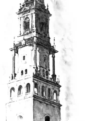 Verzierter Kirchturm