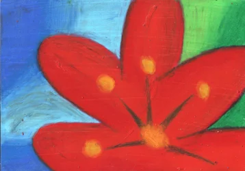 Lebendige rote Blüte