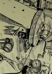 Vintage Nähmaschinen Skizze