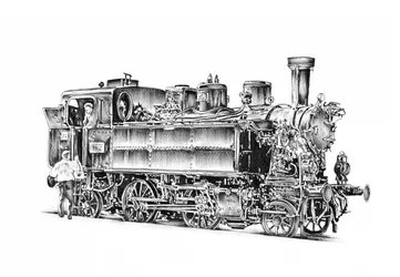 Vintage-Dampflokomotive