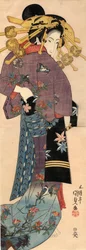 Eine stehende Bijin, ca. 1820