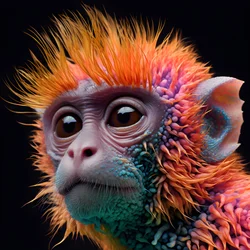 Affe in Farbe 3