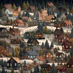 Bild von Häusern im Cartoon-Stil