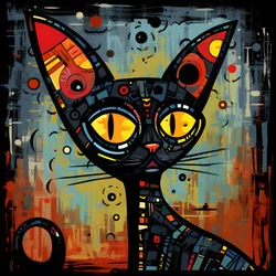 Cartoon skurrile Sphinx-Katze 1
