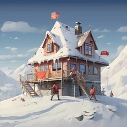 Ein Haus mit einer Skimütze 4