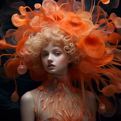 Porträt der Unterwasser-Anemonen Göttin