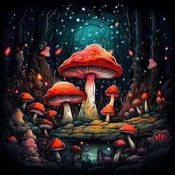 Pilz und Wald