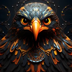 Aufwendig verzierte symmetrische sechseckige keltische Knoten aus beleuchtetem faseroptischem Flüssigmetall, umrandet von sechseckigen bernsteinfarbenen Edelsteinen 1