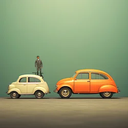 ein großes und ein kleines Auto