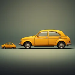 ein großes und ein kleines Auto