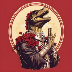 Killer Queen betender T-Rex 1