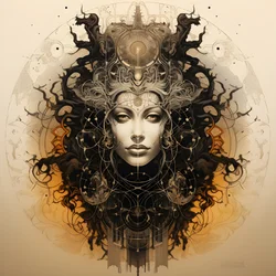 Leonardo da Vinci Konzeptskizze, Wurzel eines Baumes, der aus der Erde wächst und wie Jack und die Bohnenranke in den Himmel ragt