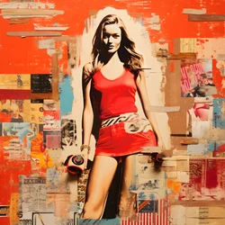 Rote Collage, Skateboards 4