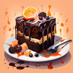 Schokolade Karamell Rhabarber Kuchen