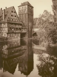 Nürnberg, Der Henkersteg (s/w Foto)