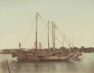 Japanische Dschunken, ca. 1880