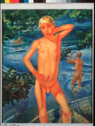 Badende Jungen