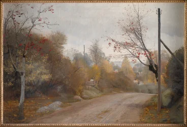 Die Straße bei Mogenstrup, Seeland. Herbst