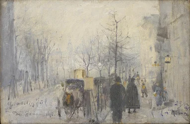 Aussicht aus dem Fenster im Café Osborne auf die Frederiksberg Allee