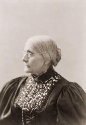 Profilporträt von Susan B. Anthony gegen Ende ihres Lebens
